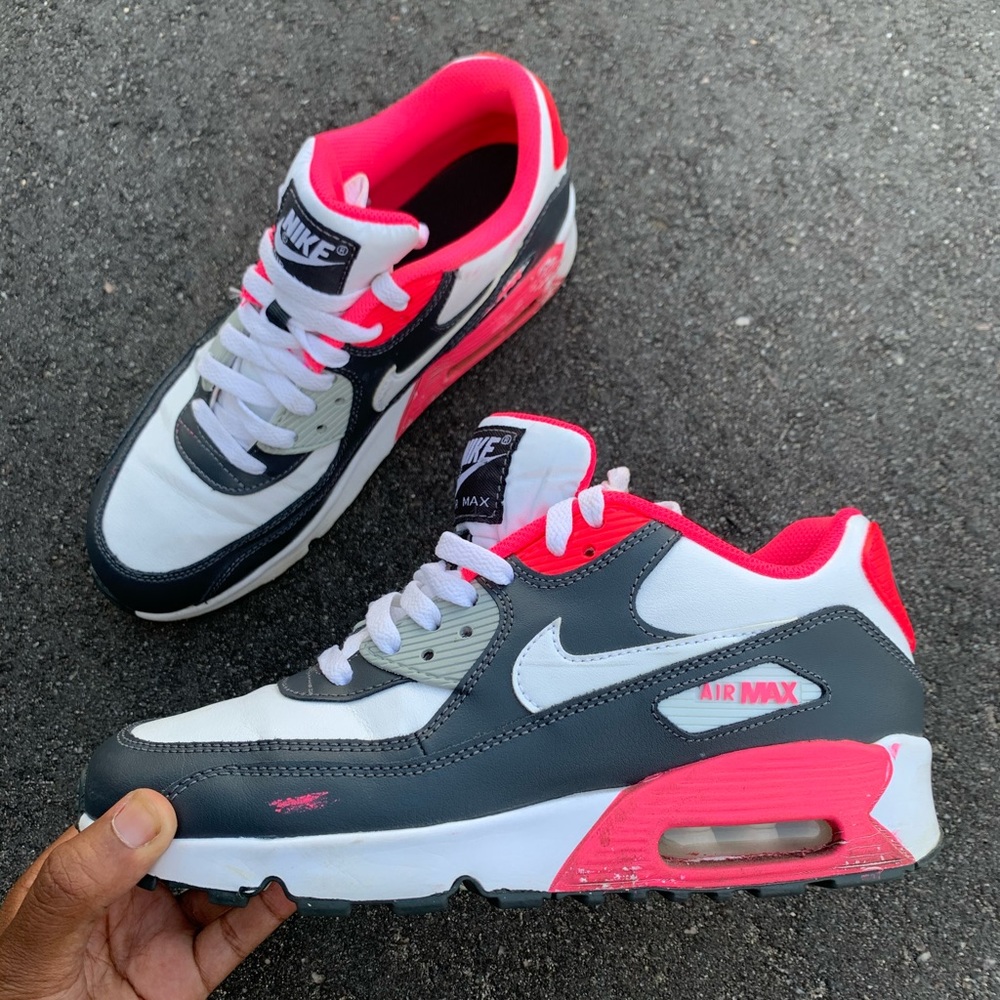 Nike AIR MAX 90 LTR GS ANTHRACITE HYPER PINK Size8
